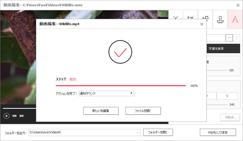 DVD Memory（Windows版）での動画編集-動画をmp4として保存する